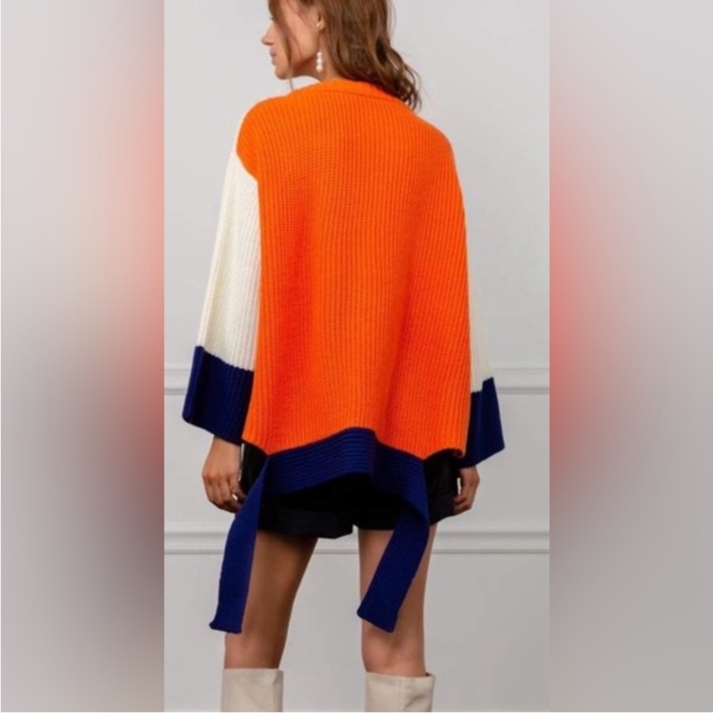 J.Ing Jacky Color Block Oversized Sweater Women’s size M/L - Picture 3 of 6